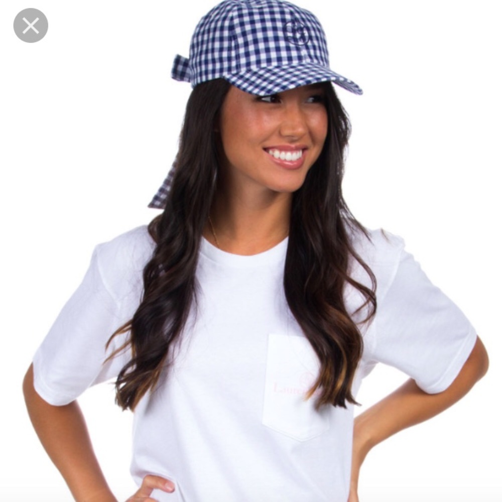 Lauren James Checked Bow Hat NWT